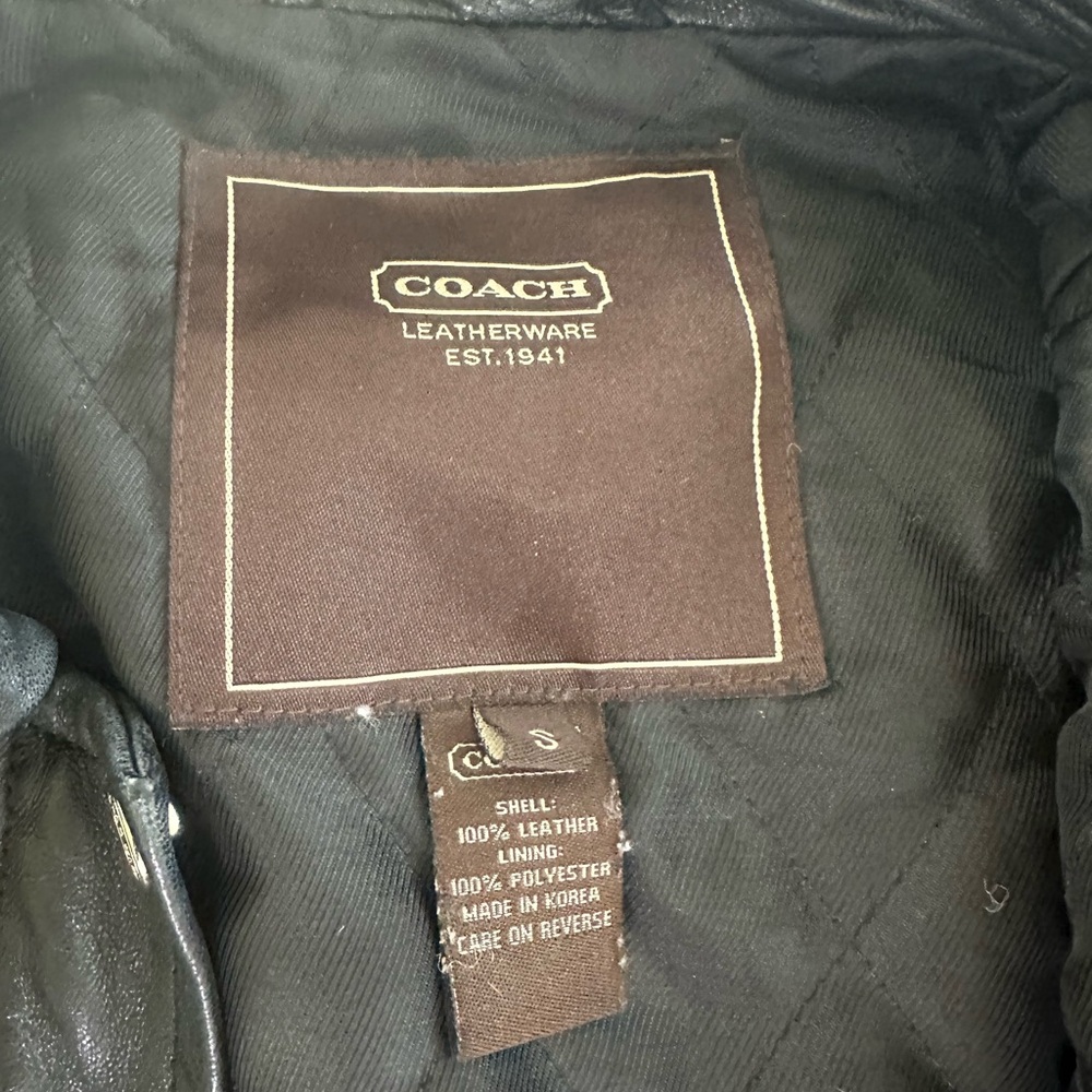Coach Black Leather Jacket